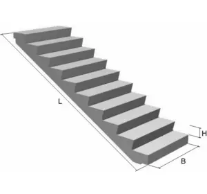 Лестничный марш от производителя 2ЛМФ39.14.17-5 Лестничный марш от производителя 2ЛМФ39.14.17-5
